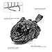 Cupimatch Lion Head Pendant Necklace, Mens Stainless Steel Gothic 22 Inch Biker Link Chain Gold Black (Black)
