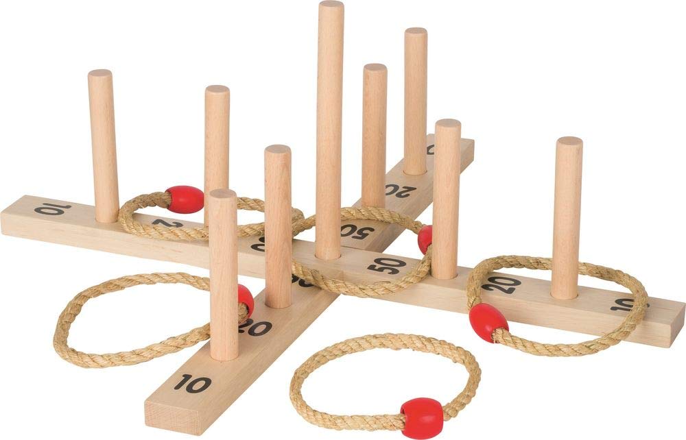 Tobar Wooden Rope Quoits Game, Brown, Traditional, 4 Players