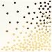 Andaz Press Polka Dot Foil Gold Cocktail Napkins, 5-inch, Bulk 100-Pack, Shiny Metallic Gold Graduation Napkins For Cocktail Hour Wedding Bar Birthday Beverage Party Napkins Disposable Bridal Shower