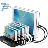 gofanco 65W 7-Port USB Charging Station Organizer (Black) simultaneously charges phones, tablets and wearable devices - iPhone, iPad, Samsung Galaxy, LG, Nexus, HTC and others