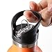 TOPOKO 25 OZ Hydro Double Wall Flask Stainless Steel Water Bottle, Standard Mouth Straw Lid with Handle, Vacuum Insulated, Sweat Proof, Leak Proof Thermos Flask-Bright Orange