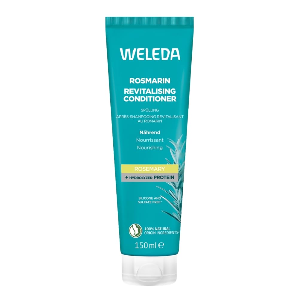 Weleda Rosemary Oil Revitalising Conditioner, Hydrolyzed Proteins & Arganine, Hair Growth, Thinning Hair, Hair Loss, Silicon & Sulfate Free, Healthy Scalp, Women & Men, Natural & Organic, 150ml — image 1