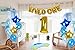 Treasures Gifted Wild One First Birthday Decorations for Safari or Jungle Themed Boys Party Supplies with Gold Blue and Pastel Latex Metallic Number Foil Balloons Banners