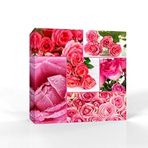 Canvas Wall Art Beautiful Flowers Pictures Home Wall Decorations for Bedroom Living Room Paintings Canvas Prints Framed - 12x12 inches