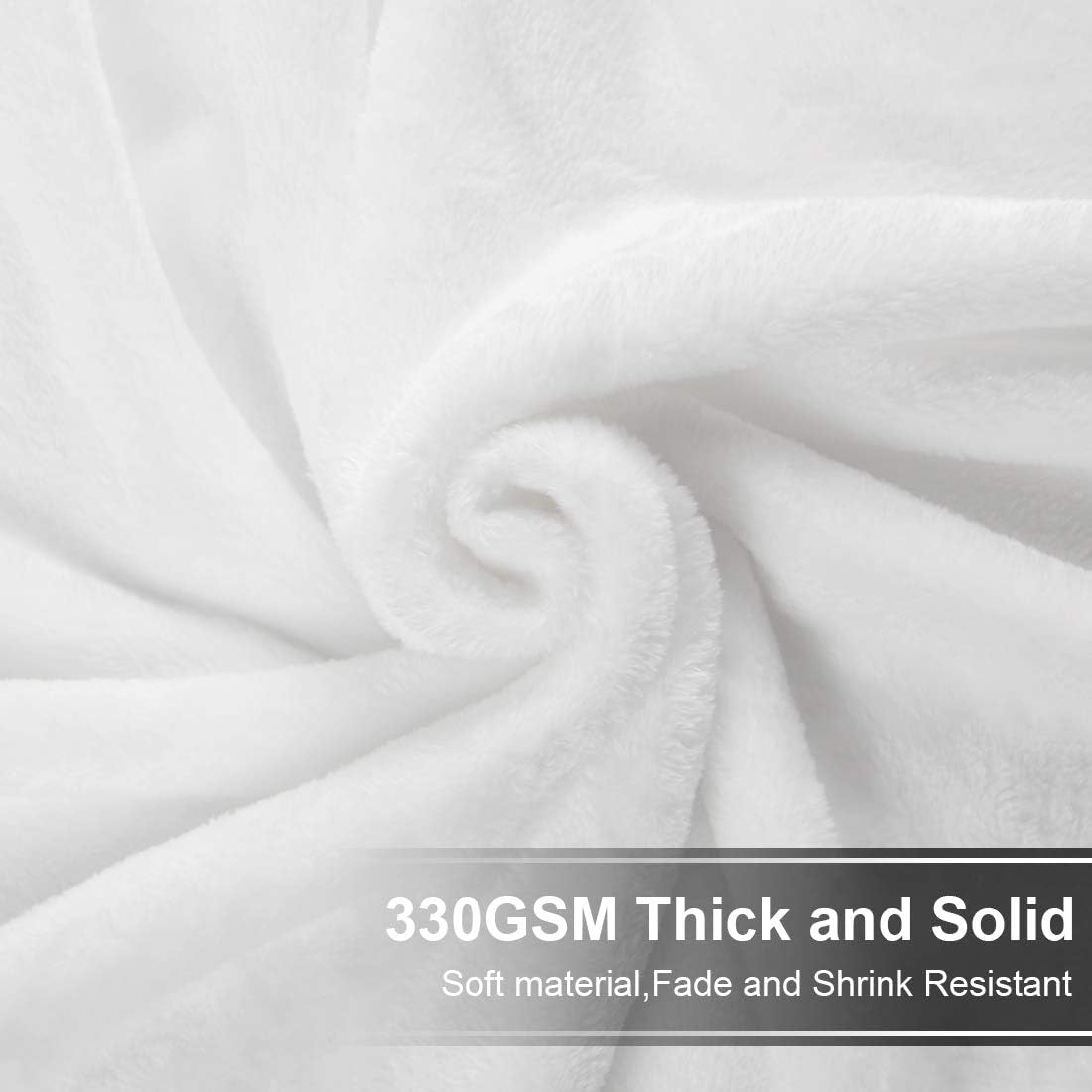 Soft Throw Blanket All Season Winter Warm Microplush Lightweight Thermal Fleece Blankets for Couch Bed Sofa,50x61 Inches,White: Kitchen & Dining