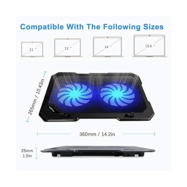 TopMate-C302-10-156-Laptop-Cooler-Cooling-Pad-Ultra-Slim-Portable-2-Quiet-Big-Fans-1300RPM-with-USB-Line-Built-in-Simple-and-Easy-Use-Design TopMate C302 10-15.6 Laptop Cooler Cooling Pad | Ultra Slim Portable 2 Quiet Big Fans 1300RPM with USB Line Built in…