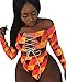 tengweng Women Fashion Halter Two Piece Push up Candy Color Bikini Set Padded Swimsuit Orange