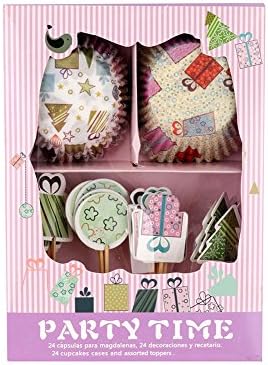 Zamango Cupcake Decorating Kit Wrapper and Topper Pack,Set of 24 Pcs