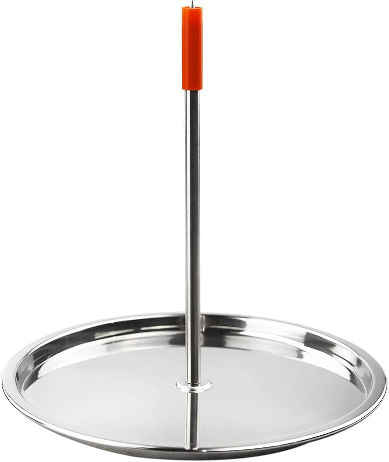 ZCYKJ BBQ Vertical Skewer Stainless Steel Spit Grill Chicken Rack 21x19.8cm