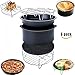AIQI 5 Piece Air Fryer Accessories, Including Cake Barrel, Pizza Pan, Metal Holder, Skewer Rack and Silicone Mat for Gowise Phillips and Cozyna and More, Fit All 3.7QT - 5.3QT - 5.8QT