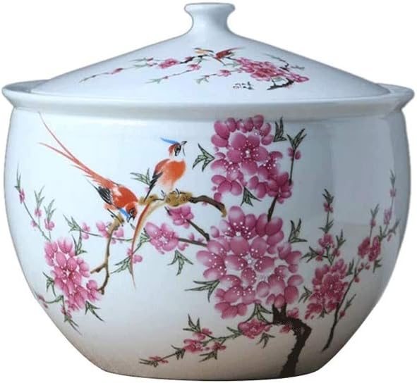 SHYOD Ceramic Rice Storage Rice Bucket with Lid Kitchen Storage Tank Grain Containers Ceramic