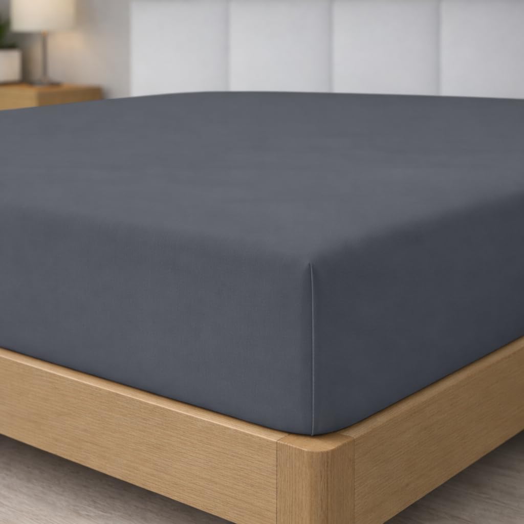 Degrees Home - Collection - Fitted Sheet 140 x 190 + 33 cm - Brushed Polyester Microfibre - Large 33 cm Pocket - Advice