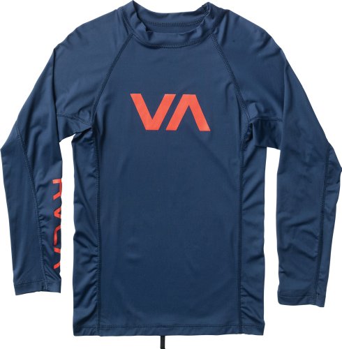 RVCA Men's VA Rash Guard, Midnight, Large