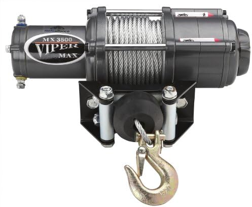 Viper Max 3500LB ATV Winch &amp; Custom Mount for Honda Pioneer 500 with Steel Cable (Lifetime Warranty)