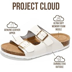 Project Cloud Genuine Leather Flat Sandals Women