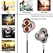 JH-LI HiFi in-Ear Stereo Headphones with Dual Drivers Earbuds High-Fidelity Audio and Deep Bass Wired Earphones with Mic for Hands-Free Calling, 3 Set of Silicone Ear Cap, Black 3.5mm Jack