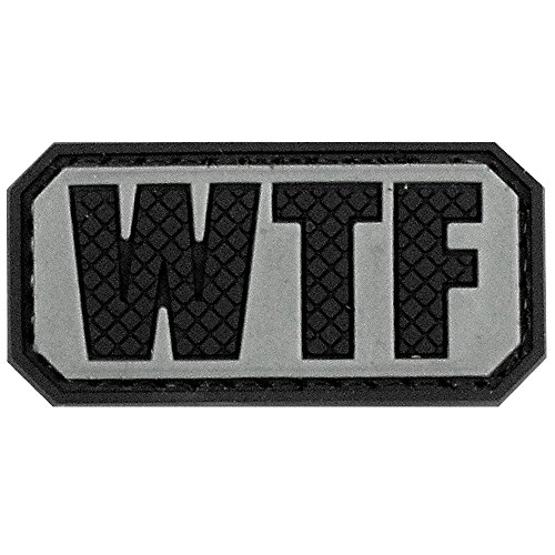 LIVABIT PVC Rubber 3D Morale Patch MP-43 Tactical Airsoft Paintball Small Gray WTF - Thumbnail 3