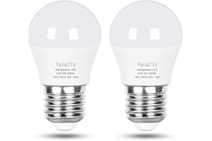 Vgogfly LED Refrigerator Light Bulb 40W Equivalent 120V A15 Fridge Waterproof Bulbs 5 W Daylight White 5000K E26 Medium Base 