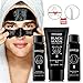 Blackhead remover Charcoal Peel Off Black Mask with Free Brush & 20 PCS Cotton Pad for White/Blackhead Pore Cleansing Set