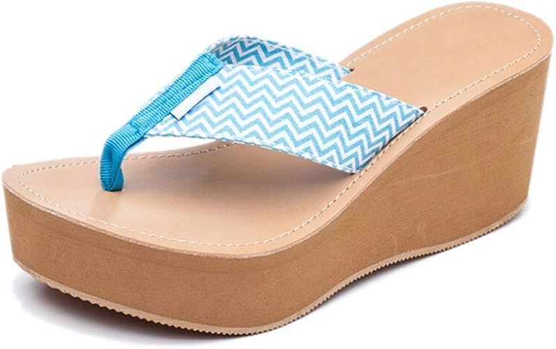 Fanxu Women's Flip Flops Highheeled Platform Slipproof Sandals Beach