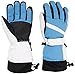 Simplicity Men's 3M Thinsulate Winter Waterproof Ski Gloves,Blue White Black,M