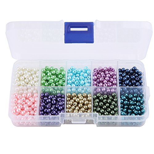 HYBEADS 4mm 1000pcs Satin Luster Glass Pearl Round Beads Assortment Mix Lot for Jewelry Making HYBEADS 4mm 1000pcs Satin Luster Glass Pearl Round Beads Assortment Mix Lot for Jewelry Making