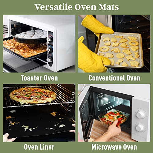 Nonstick Reusable Baking Mats for Oven, Set of 4 MultiPurpose Oven