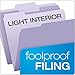 Pendaflex Two-Tone Color File Folders, Letter Size, 1/3 Cut, Lavender, 100 Per box (152 1/3 LAV)