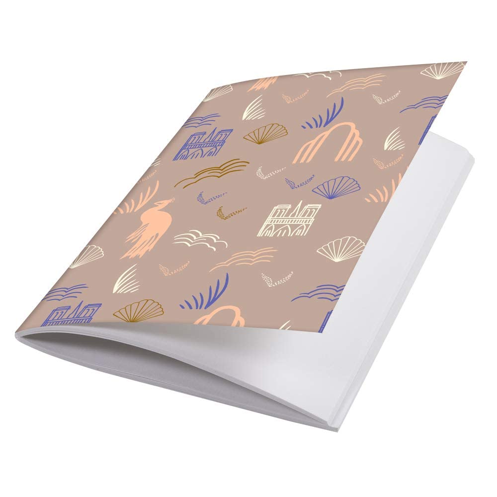 Lalo 75605L - A sewn notebook special 100 years 48 pages 10.5x14.8 cm 90g, card cover, Pink Premium French Paper, Writing Arts and Crafts. Art Deco Designs