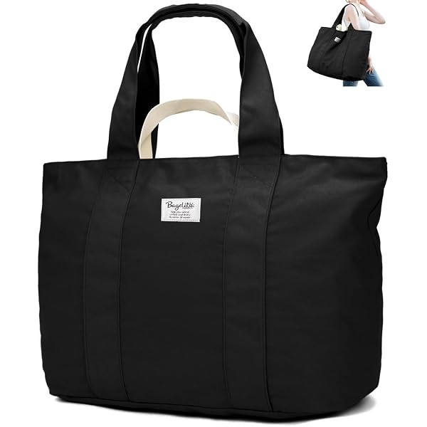 Amazon.com: BasicList Extra Large Canvas Tote Bag - Black