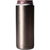 Snute Can Cooler for Beer, Soda, Sparkling Water | Vacuum Insulated Stainless Steel Drink Sleeve Holder for 12oz Can (Naked, Slim)