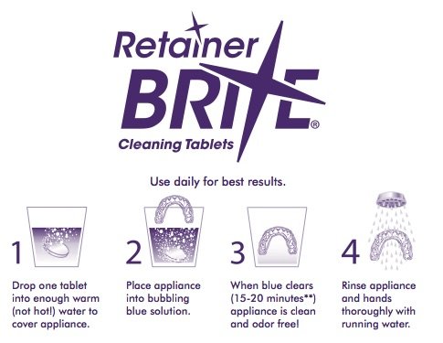 image for Retainer Brite Cleaning Tablets, For Removable Appliances Including Cl