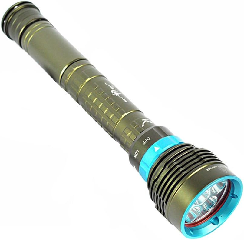 zmnik 18000 Lumens XM-L2 LED Flashlight, Underwater 100M Diving Bike Fishing Hunting Diving Flashlight
