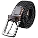 Samtree Braided Woven Belt for Men,Elastic Fabric Web Belts Stretch Strap Buckle (40
