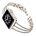 Biaoge Metal Band Compatible for Apple Watch Band Series 4 40mm 44mm/ iWatch Series 3 2 1 38mm 42mm, Adjustable Stainless Steel Replacement Wristband Strap Cuff Bangle Bracelet Accessories(Gold, 38mm)