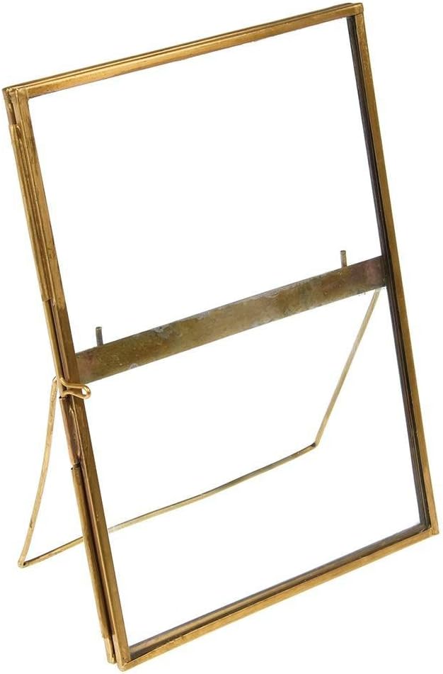 dotcomgiftshop Standing Brass Picture Photo Frame - Choice Of Size & Colour (Large Brass - 18 x 13cm)