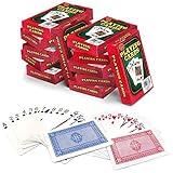 Kicko 12-Decks Playing Cards - Blue and Red, Red Printed Box Individual Packing For Party Favors, Christmas Gifts, Boys, Girls and Adults Texas, Blackjack and More