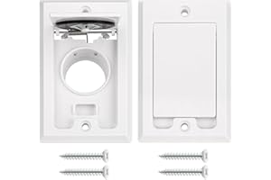 Vaculine Central Vacuum Wall Inlet, White, Low Voltage, Small Square Door, 2 Pack