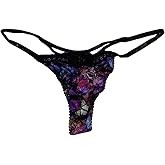 Victoria's Secret Lace Shine Strap Thong Panty Color Multicolor/Floral New