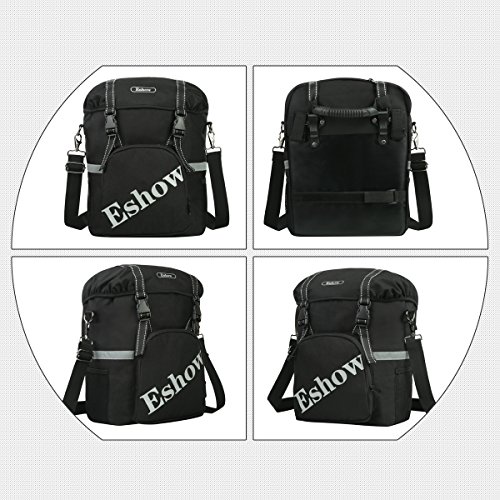 Eshow Waterproof Single Rear Bicycle Pannier Adjustable Hooks with Handle Strap Bag