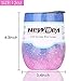 NEWBEA 12 oz Wine Tumbler with Lid, Double Wall Vacuum Insulated Stemless Glass, Stainless Steel Wine Cup Perfect for Wine, Coffee, Drinks, Champagne, Cocktails