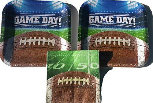 Game Day! Football Tailgate Party Plates (16) and Napkins (16)