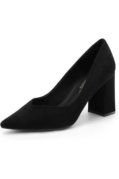 Tacones Negros Mujer Zapatos De Novia Tacón Ancho Y Bajo Muy