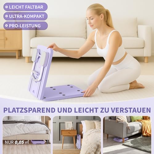Northdeer Pilates Reformer, 2025 Upgraded Foldable Pilates Board, Multifunctional 8-in-1 Pilates Set for Home Fitness