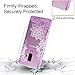 Casetego Compatible with Galaxy S9 Plus Case,Clear Soft Flexible TPU Case Rubber Silicone Skin with Flowers Floral IMD Printed Back Cover for Samsung Galaxy S9 Plus-Purple Flower