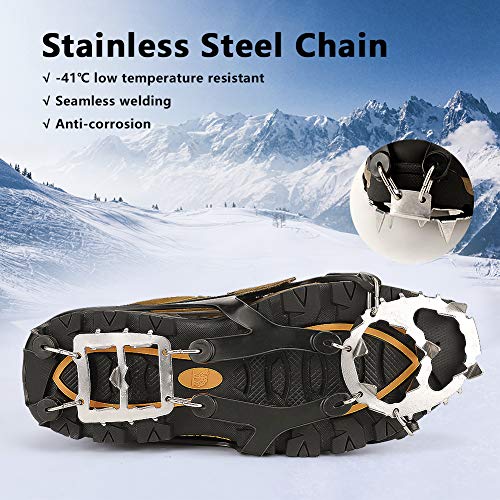 Cosyzone Traction Cleats Micro Ice Spikes for Shoe/Boots Safe for Walking, Jogging, Climbing and Hiking(M