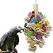EBaokuup Large Medium Bird Parrot Chewing Toy - Natural Wooden Parrot Blocks Knots Tearing Toy Bird Cage Bite Toy for African Grey, Macaws Cockatoos, and a Variety of Amazon Parrots (Small)