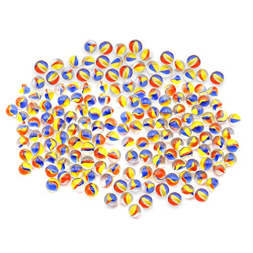 Bulk Marbles 500 Multicolored Cats Eyes Marbles, Small 5/8” Glass