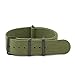 2pc 20mm Nato Nylon Strap Black , Army Green Replacement Watch Strap Band-Black Pvd Buckle