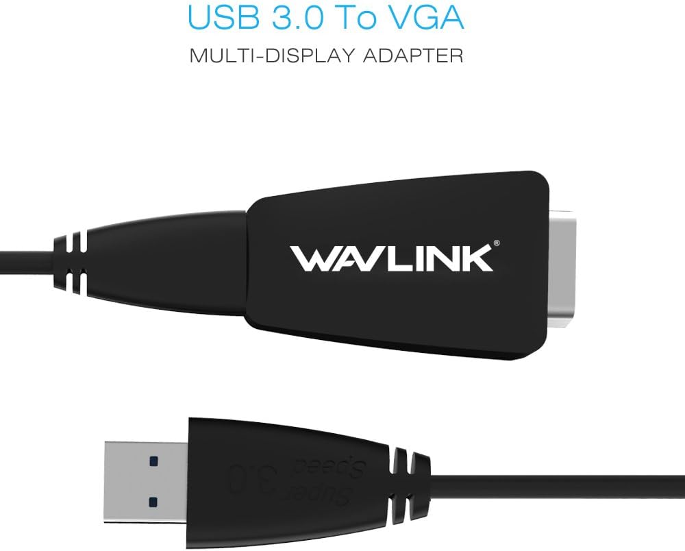 Wavlink USB to VGA Adapter, USB3.0 to VGA Adapter Supports Expansion